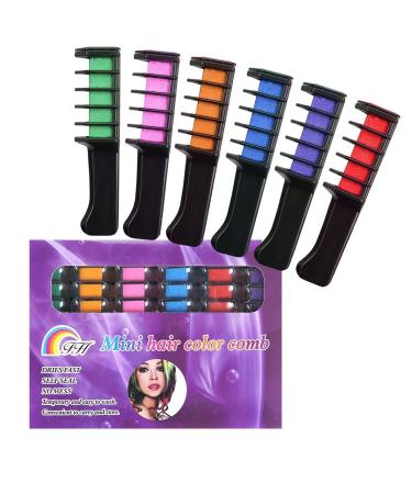 Kalolary Metallic Glitter Hair Chalk Set - Temporary Dye for All Hair Colors - Ideal for Halloween & Cosplay - 6 Colors - Buy Online on SooperMarket.com