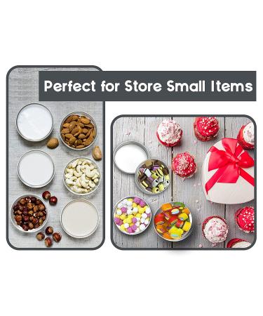 2 oz Aluminum Balm Tins 24 Pack - Screw Thread Lid for Pill Storage, Lip Balm, Cosmetic, Candles - Tin Cans for Salve and Spices - Buy Online on SooperMarket.com