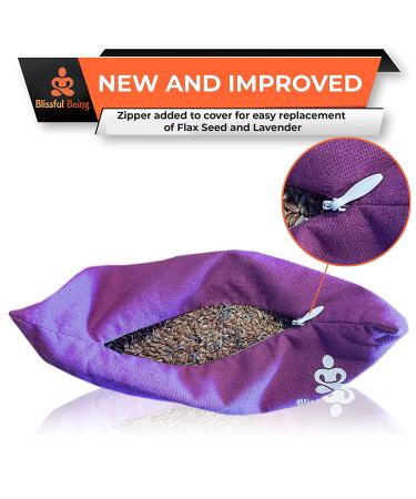 Blissful Being Lavender Eye Pillow - Weighted Eye Mask for Meditation and Yoga | Organic Cotton (Purple) - Buy Online on SooperMarket.com