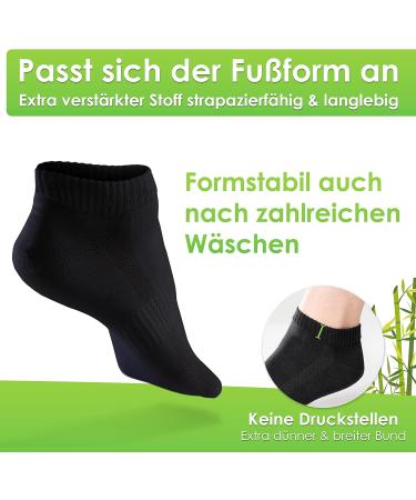 Paixx Premium Bamboo Sneaker Socks 8 Pack | Breathable Antibacterial Ankle Socks for Men & Women | Sizes 39-42 & 43-46 | Lint-Free Anti-Smell Black Socks - Buy Online on SooperMarket.com