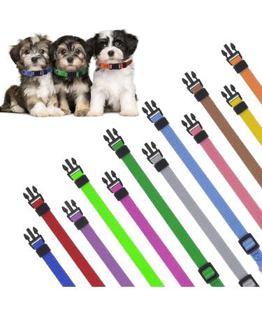 Buy Yorgewd 12 Pack Adjustable Puppy Neck Bands - Safety ID for Small Dogs & Cats - Multicolor (17-26cm) - Buy Online on SooperMarket.com