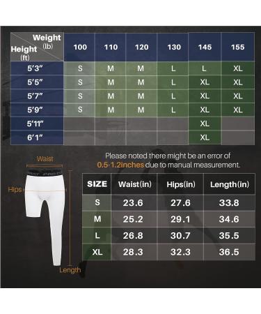 Koalarun One Leg Compression Tights - White, Small - Basketball Base Layer Leggings - Buy Online on SooperMarket.com