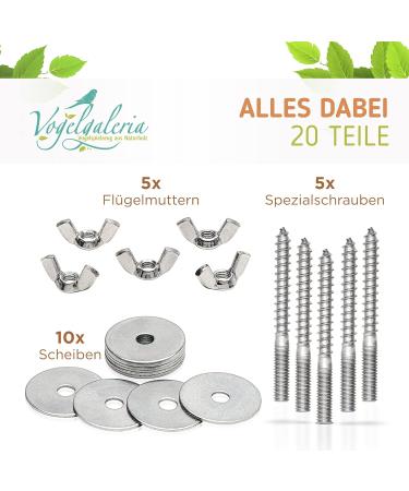5 Pack Galvanized Steel Screws for DIY Bird Toys & Cage Attachments - Perfect for Tinkerers - Buy Online on SooperMarket.com