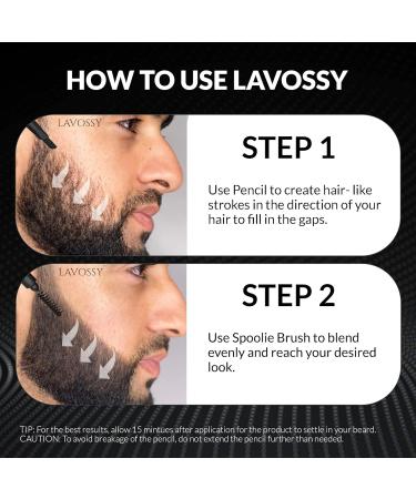 Buy Lavossy Bartf llerstift - Waterproof Beard Pencil for Men | Fill & Define Irregular Beards | Multi-Colored Light Brown - International Shipping Available - Buy Online on SooperMarket.com