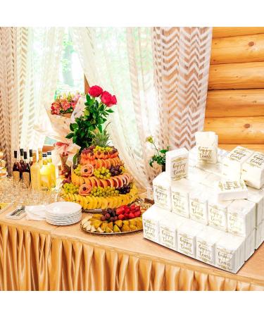 100 Pack Wedding Tissues for Guests - Pocket Size 3 Ply Travel Tissues - Graduation & Party Ceremony Favors - Buy Online on SooperMarket.com