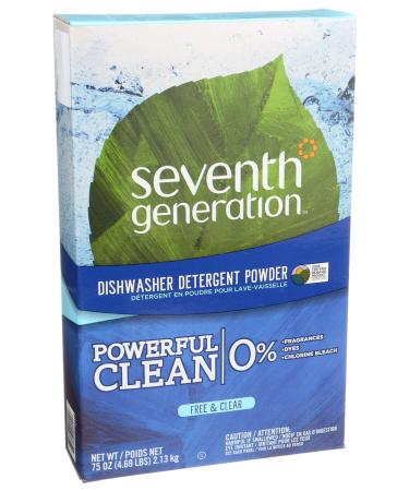 Seventh Generation Free and Clear Dishwasher Detergent Powder 75 oz