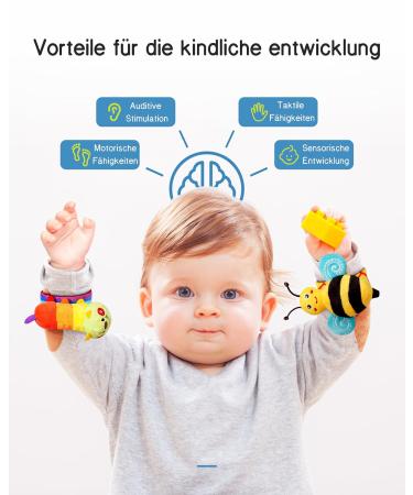 Infinno Wrist Racial Socks & Footfinder Baby Toys | Educational Gifts for Newborns 0-12 Months | Perfect Baby Care & Birthday Gifts - Buy Online on SooperMarket.com