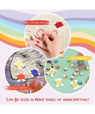 128 Pcs Plastic Embroidery Floss Bobbins - Cross Stitch Thread Organizer and Sewing Storage in White - Buy Online on SooperMarket.com