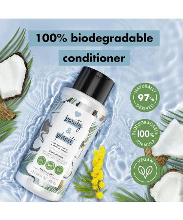Love Beauty and Planet Volume & Bounty Biodegradable Conditioner - Coconut Water & Mimosa Flower Volumizing, 13.5 oz, 0% Silicones, Parabens, and Dyes - For Thin and Fine Hair Care - Buy Online on SooperMarket.com