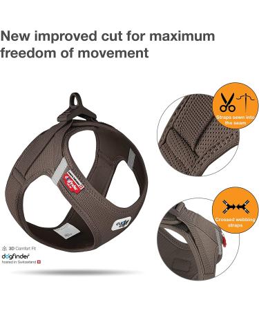 Curli Clasp Air-Mesh Vest Harness - Brown - Size L - Stylish & Comfortable for Your Pet | International Shipping Available - Buy Online on SooperMarket.com