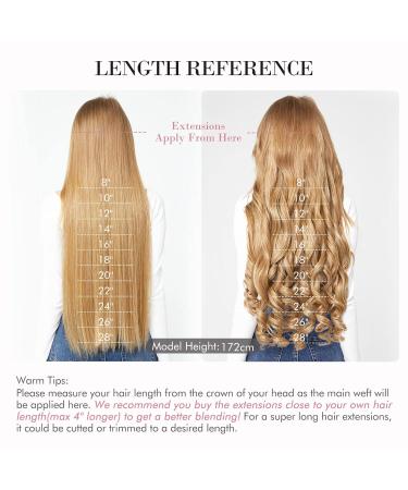REECHO Invisible Wire Hair Extensions | Adjustable Size Secret Hairpiece for Women | 24 Inch Light Blonde | Removable Clips | Pack of 1 - Buy Online on SooperMarket.com