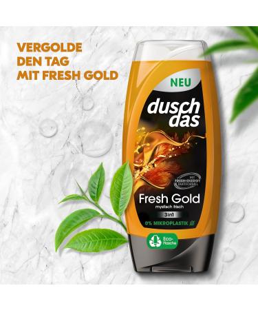 Duschdas 3-in-1 Shower Gel & Shampoo - Fresh Gold 225ml | Energizing Shower Bath for a Refreshing Start - ICE KICK - Buy Online on SooperMarket.com