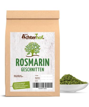 Rosemary dried 500g |100% pure and natural for spice blends and rosemary tea |Cut rosemary needles |Mediterranean spice |Intensive aroma |from the Achterhof 500 g (1 Pack)