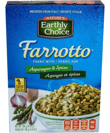 Nature's Earthly Choice Farro with Asparagus & Spices - Asperges et epices 4.8 Ounce Box 6-Pack