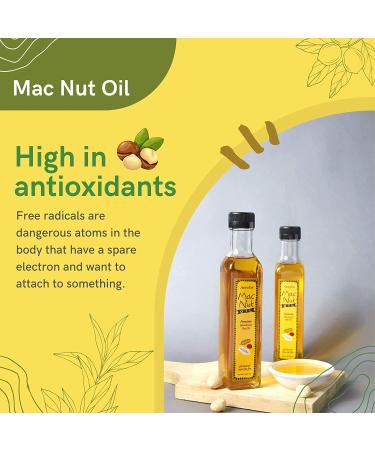 Pure Cold Pressed Macadamia Nut Oil - 8.5 fl oz | Non GMO, Vegan, Keto & Gluten Free Cooking Oil - Buy Online on SooperMarket.com