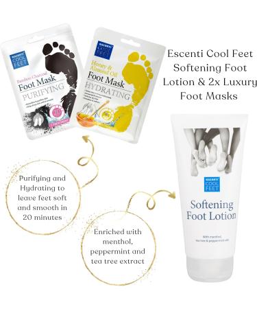 Foot Care Kit Bundle with Escenti Foot Soak for Home Spa Softening Foot Lotion & 2x Foot Mask Set with exclusive F&F Footcare Natural Wooden Scoop - To Relax and Refresh Tired Feet at Home - Buy Online on SooperMarket.com