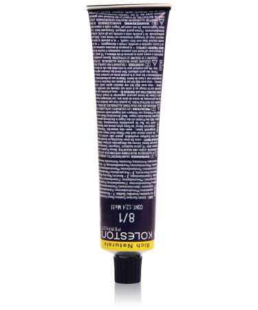 Wella Professionals Koleston Perfect Permanent Cream Hair Color 8/ 1 Light Blonde Ash 1 Pack (1 x 60 ml) 8/1 light blonde-ash