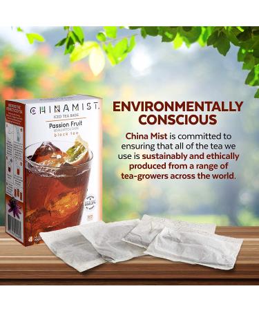 China Mist Passion Fruit Black Iced Tea Bags - 4 Count, Yields 1/2 Gallon Per Bag - Buy Online on SooperMarket.com