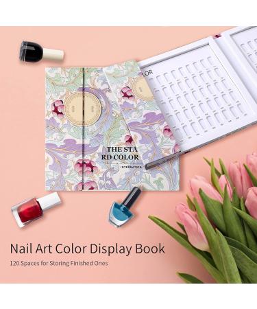 120 Colors Nail Art Display Set | Nail Tips Memory Tools & Gel Polish Color Card Panels for Salons - Buy Online on SooperMarket.com