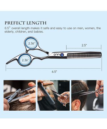 ULG Professional Hair Cutting Scissors Thinning Shears Kit - 6.5 inch Japanese Stainless Steel Salon Razor Edge Scissor for Barber Hairdressing Texturizing - Buy Online on SooperMarket.com
