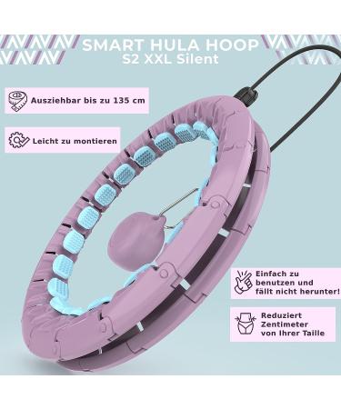 Swiss Activa+ Infinity Hoop Smart Weighted Hula Hoop with Counter | Exercise Equipment for Women Weight Loss | S2 XXL Purple Blue - Buy Online on SooperMarket.com