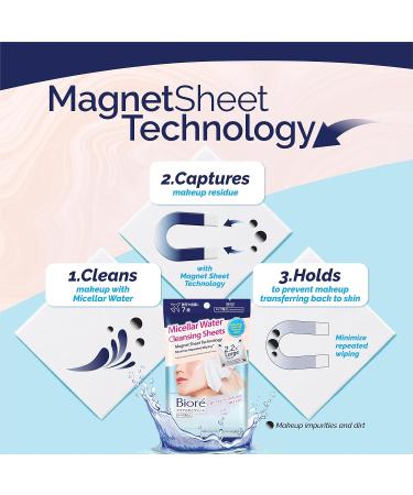 Biore Makeup Remover Clear Wipe Off Sheets - 7 Sheets | Gentle Cleansing for All Skin Types | International Shipping Available - Buy Online on SooperMarket.com