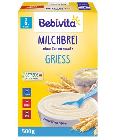 Bebivita milk porridge without added sugar milk porridge semolina