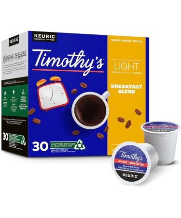 Donut House Collection Light Roast K-Cup Coffee Pods 30 Count For Keurig Coffee Makers & Timothy s Breakfast Blend Single Serve K-Cup Pods for Brewers 30 Count Coffee+ Breakfast Blend Unflavored 30 Count - Buy Online on SooperMarket.com