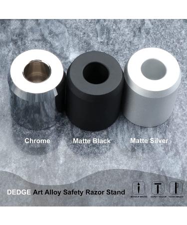DEdge Safety Razor Stand - Bathroom Accessory in Classic Chrome - Buy Online on SooperMarket.com
