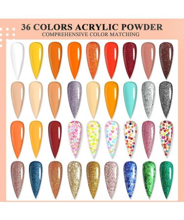 Saviland 36 Colors Acrylic Powder Set - Fall Winter Series | Nail Extension Starter Set for Salon & DIY - B4-36 Fall Colors Paradise - Buy Online on SooperMarket.com