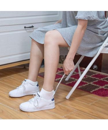 ONEKOO 12 Inch Premium Stainless Steel Shoe Horn - Long Handle Shoe Helper for Seniors, Pregnant Women, Men, Kids & Adults - Buy Online on SooperMarket.com