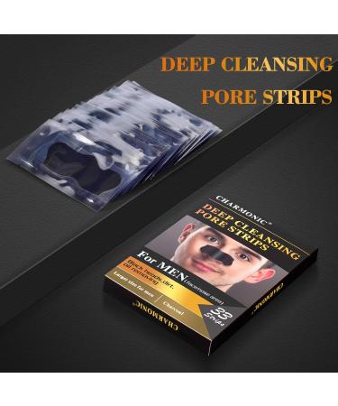 Charcoal Blackhead Pore Strips 33 pcs - Deep Cleansing Peel Off Strips for Men - Remove Blackheads and Face Oil - Nose and Facial Blackhead Remover - Buy Online on SooperMarket.com