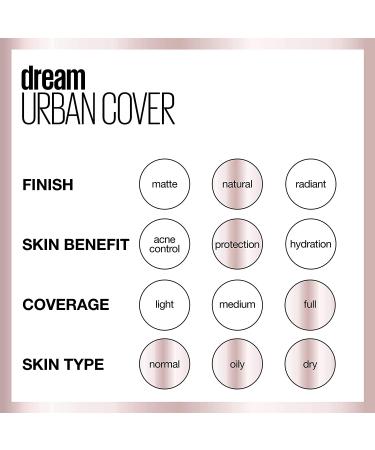Maybelline Dream Urban Cover Flawless Coverage Foundation Makeup SPF 50 - Natural Beige 220, 1 Fl Oz - Buy Online on SooperMarket.com