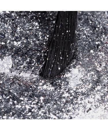 NEONAIL Silver Glitter UV Nail Polish 7.2 ml Vegas Marriage LED 8432-7 Black Silver - Buy Online on SooperMarket.com