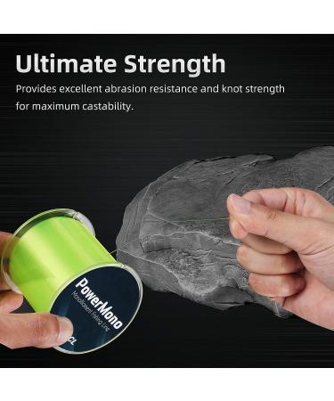RUNCL PowerMono Monofilament Fishing Line 300yds - Ultimate Strength, Shock Absorber, Knot Friendly - Yellow, 5LB (2.3kg), 0.18mm - Low & High-Vis Options - Buy Online on SooperMarket.com