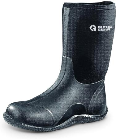Guide Gear Men's Mid-High Bogger Waterproof Rubber Hunting Boots 5mm Neoprene Top - Size 12, Black - Buy Online on SooperMarket.com