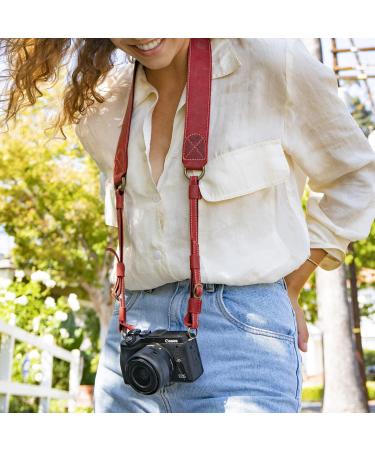 MegaGear MG1515 Sierra Series Genuine Leather Camera Strap - Brown Compact | Shoulder or Neck Strap - Buy Online on SooperMarket.com