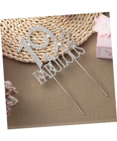 ibasenice 3pcs 19 60 Cupcake Toppers Cocktail Picks Birthday Cupcake Picks Birthday Cake Pick Cupcake Toothpick Dessert Toppers Crystal Birthday Appetizer Picks Big Crown Bride Cute - Buy Online on SooperMarket.com