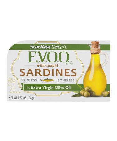 StarKist E.V.O.O. Skinless, Boneless Sardines in Extra Virgin Olive Oil - 4.37 oz Can (Pack of 12)
