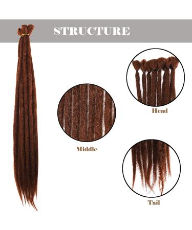 Buy No LIFE 10PCS Chocolate Dreadlock Extensions | Synthetic One-Sided Crocheted Faux Locs for Men & Women - Jamaican Punk Hip-Hop Hair Accessories - Buy Online on SooperMarket.com