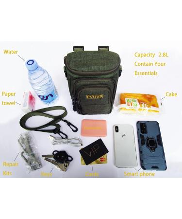 PVUVP Bike Handlebar Bag - 2.8L Waterproof Front Road Bike Bag for Commuter, Outdoor Riding, Traveling & Camping - Green - Buy Online on SooperMarket.com