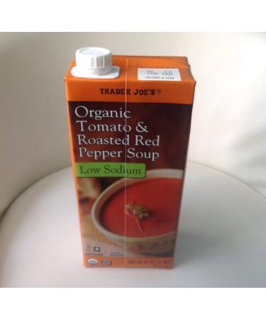 Trader Joes Organic Tomato & Roasted Red Pepper Soup Low Sodium