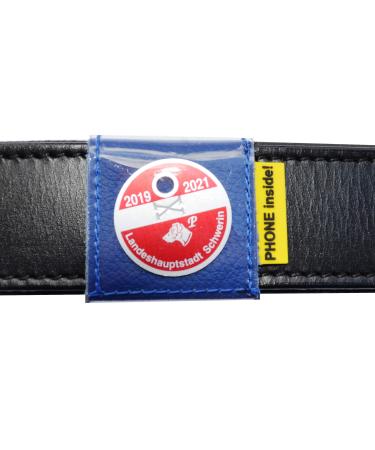 Josi.li collar pocket for dog brands up to 33x33mm in 6 colors and two collar widths nappa leather pollutant -free (up to 40mm collar width blue) up to 40mm collapsing width