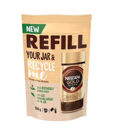 Nescaf Gold Blend Refill 150g | 5 Packs | 416 Cups | Rich and Smooth Coffee | Premium Quality Instant Coffee for a Perfect Cup
