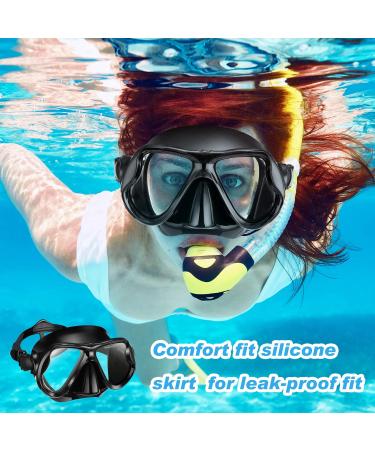 2 Pack Adult Swim Mask with Nose Cover | Anti Fog Tempered Glass Goggles for Diving Snorkeling - Buy Online on SooperMarket.com