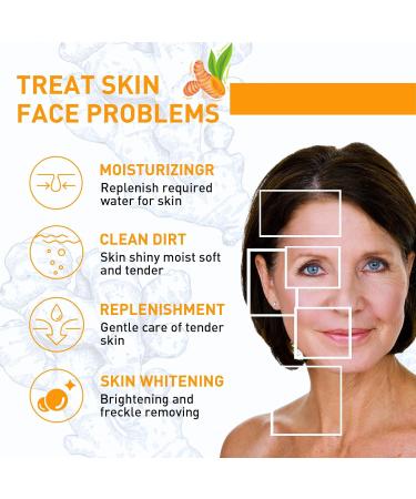 Turmeric Face Cream Turmeric Brightening Face Cream for Radiant & Glowing Skin Turmeric Dark Spot Corrector Age Spot Remover Natural Turmeric Cream Skin Care Moisturizing Erase Fine Lines 50g - Buy Online on SooperMarket.com