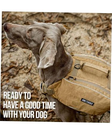 OneTigris CAMELUS Dog Backpack - Tear-Proof Camping & Hiking Pack for M/L Size Dogs in Coyote Brown - Buy Online on SooperMarket.com
