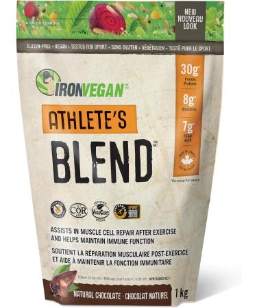 Sprouted Protein Unflavoured 1kg | Vegan plant-based organic gluten-free Beige & Athlete's Blend Protein Powder Chocolate Flavour 1 kg - Buy Online on SooperMarket.com