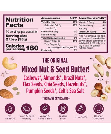 Nuttzo Paleo Power Fuel 7 Nut & Seed Butter Crunchy - 12 oz | Healthy Snack & Nut Butter - Buy Online on SooperMarket.com