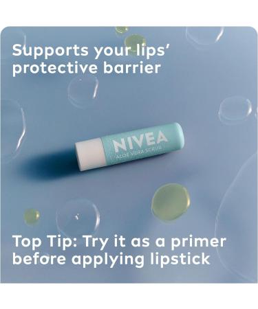 NIVEA 2in1 Aloe Vera Lip Scrub (4.8g) - Exfoliating Lip Balm with Aloe Vera and Vitamin E for Intensive Lip Care - Buy Online on SooperMarket.com